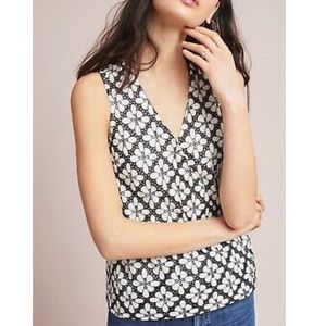 Anthropologie Maeve Floral Coralie Wrap Top